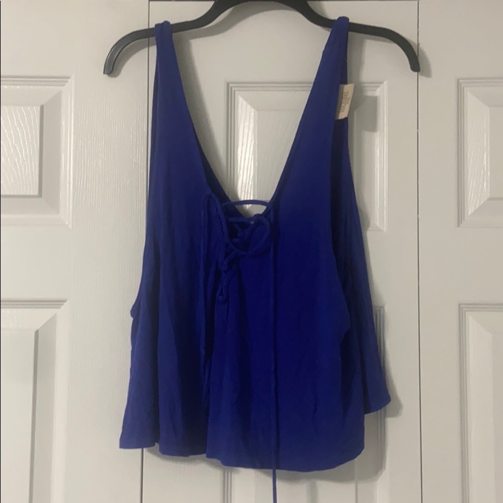 Cobalt blue cropped tank